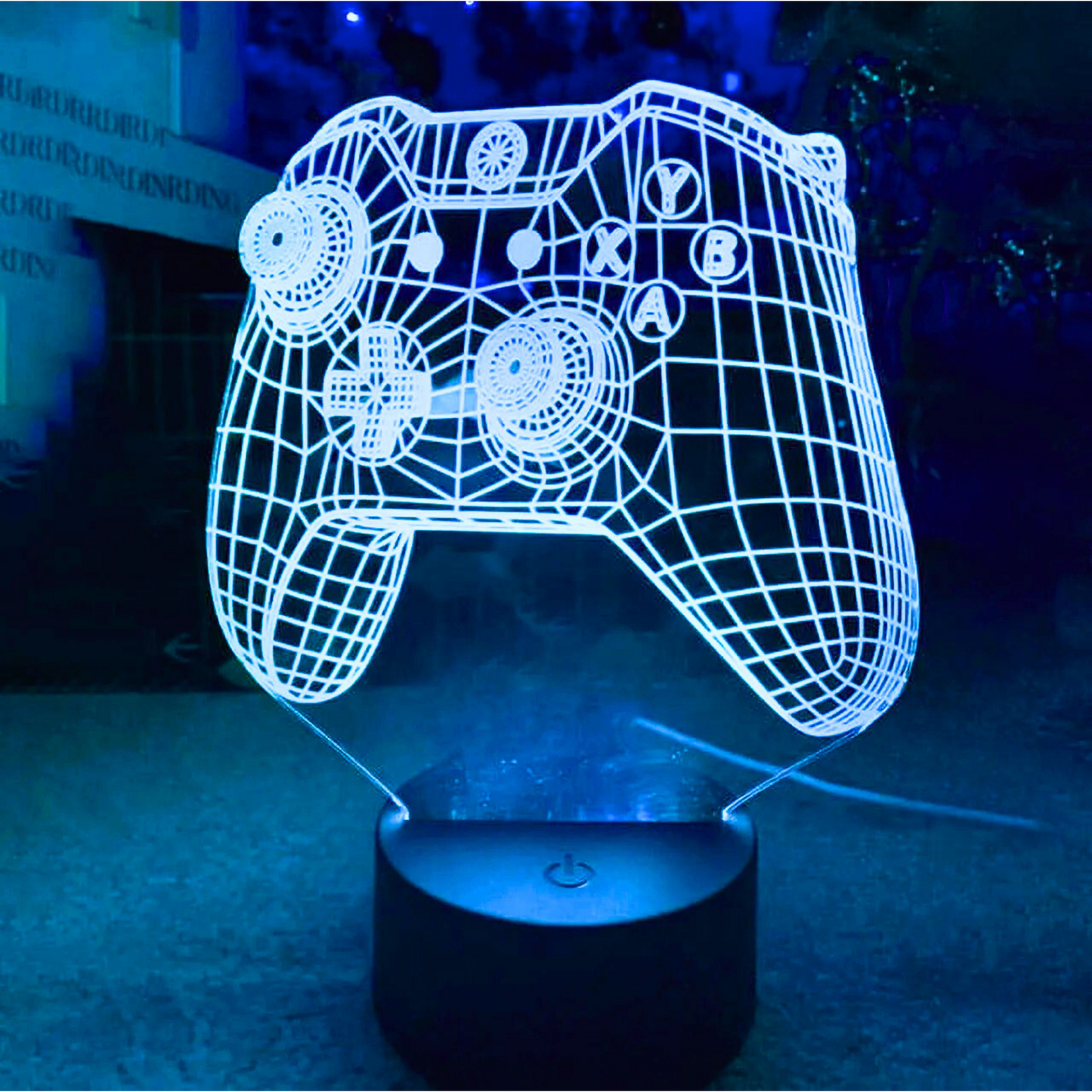 3D RGB Gaming Illusion Lamp – LED Night Light with Remote & Touch Control