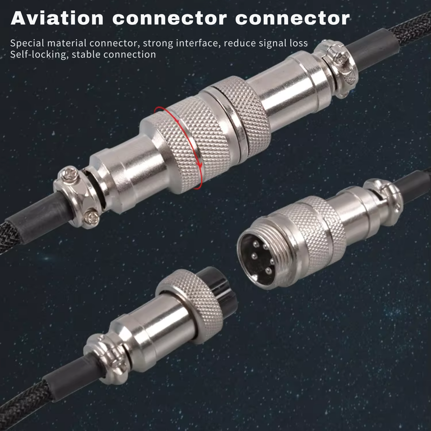 Premium Gaming Coiled Keyboard Cable USB-C