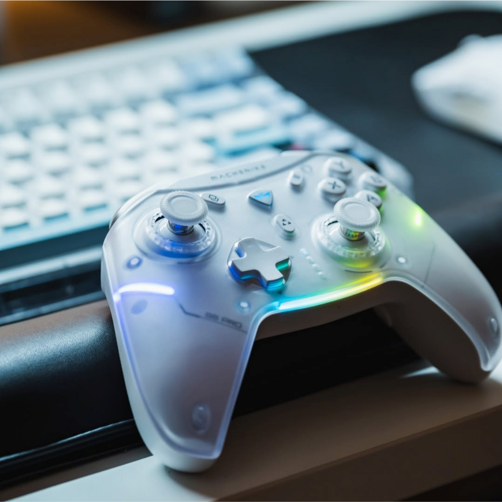 Hall Effect Wireless RGB Gamepad with Charging Dock