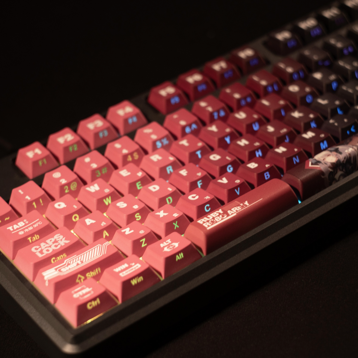 Mechanical Gaming Keyboard Full Layout with LCD Screen & 3 Knobs