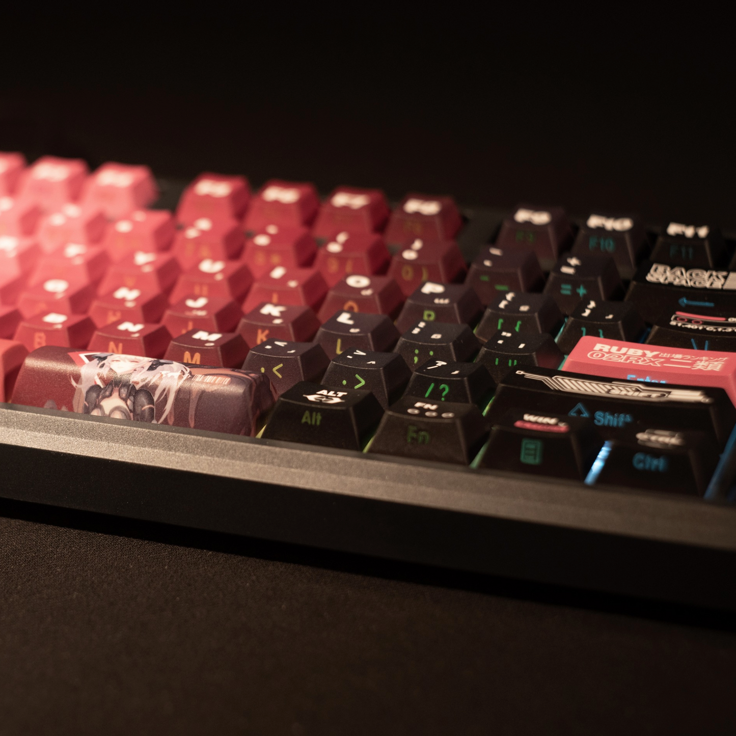 Mechanical Gaming Keyboard Full Layout with LCD Screen & 3 Knobs