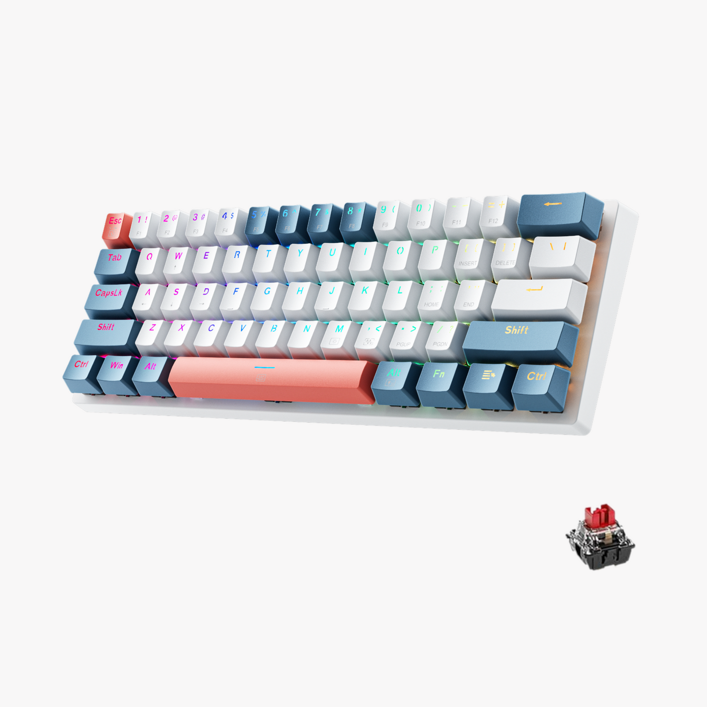 Mechanical Gaming Keyboard Wired 60% Layout