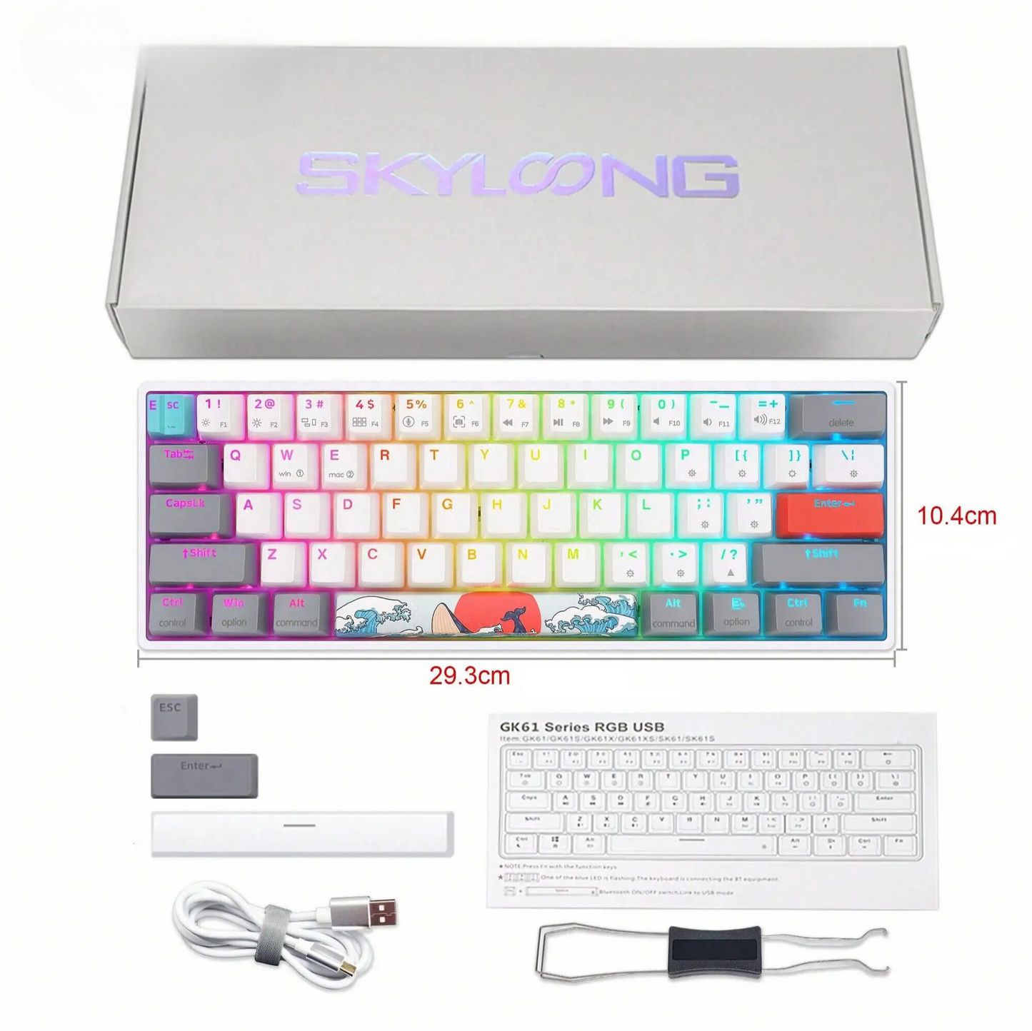 Compact RGB Gaming Keyboard with Optical Switches