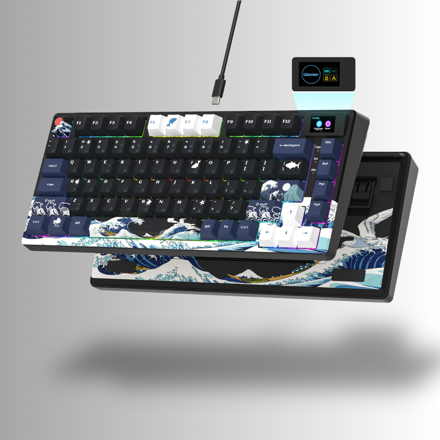 Mechanical Gaming Keyboard with OLED Display